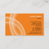 Overlapping Spheres - Orange Business Card (Back)