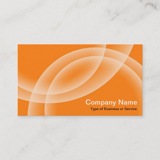 Customizable Overlapping Spheres - Orange Business Card Templates