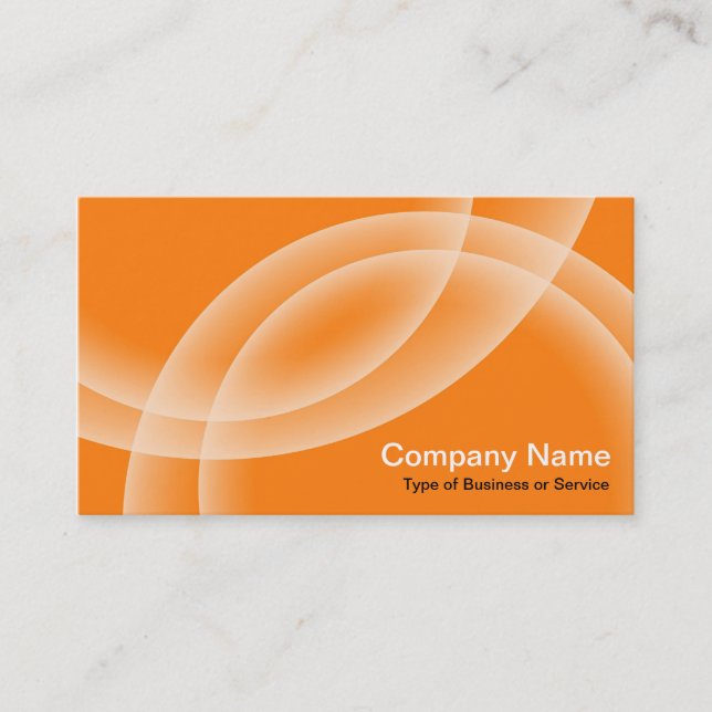 Overlapping Spheres - Orange Business Card (Front)