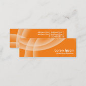 Overlapping Spheres - Orange Mini Business Card (Front/Back)