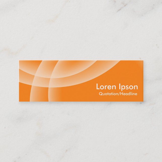Overlapping Spheres - Orange Mini Business Card (Front)