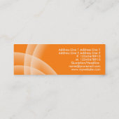 Overlapping Spheres - Orange Mini Business Card (Back)
