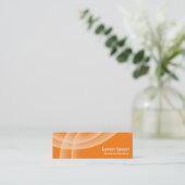 Overlapping Spheres - Orange Mini Business Card (Standing Front)