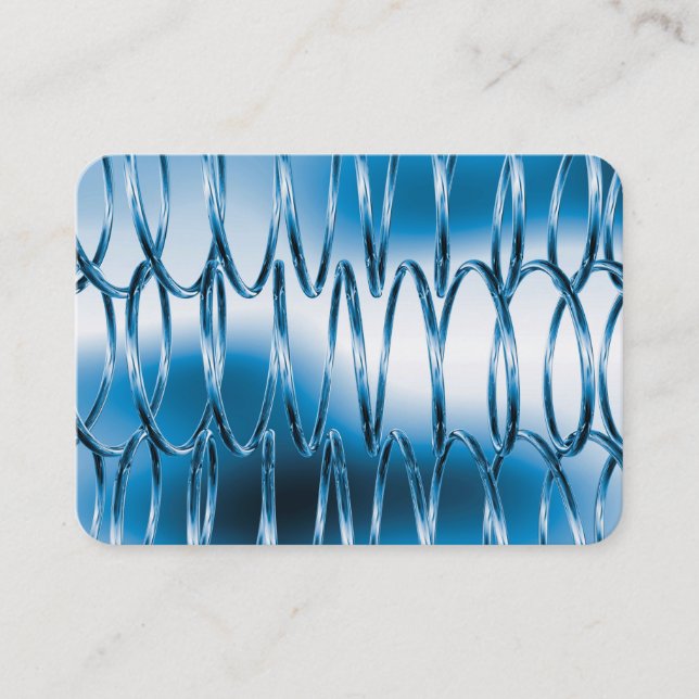 Overlapping Springs Blue Business Card (Front)