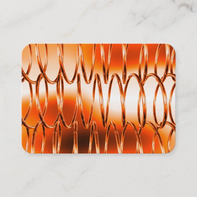 Overlapping Springs Orange Business Card (Front)