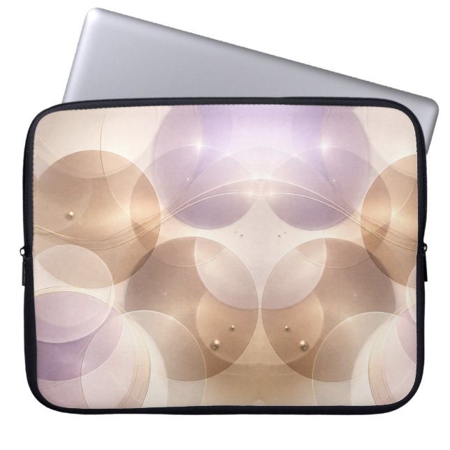 Overlapping translucent circles AI art  Laptop Sleeve (Front)