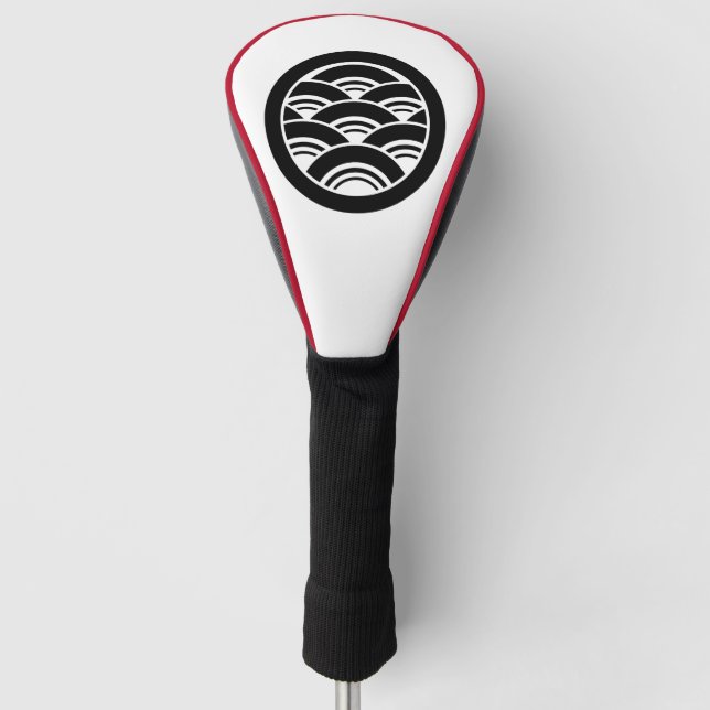 Overlapping waves in circle golf head cover (Front)