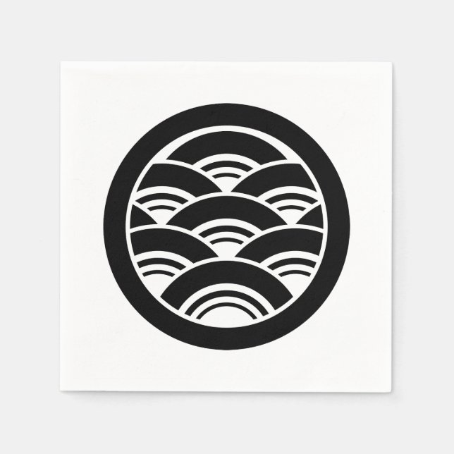 Overlapping waves in circle napkins (Front)