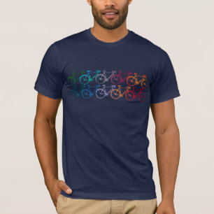 Overlapping Wheels Color Bikes T-Shirt