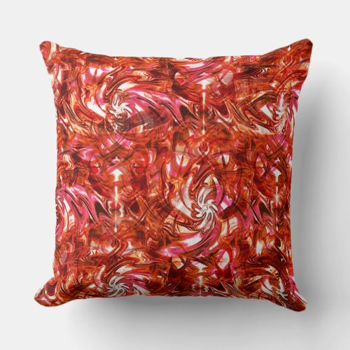 Overlay of red spots with slight rust tone throw pillow