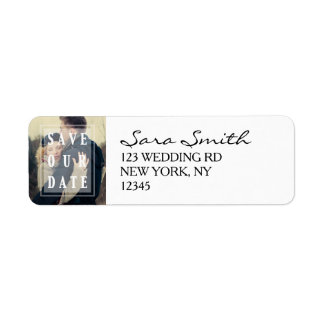 Overlay | Photo Save the Date Address Labels