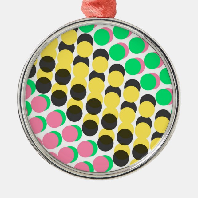 Overlayed Dots Metal Ornament (Front)