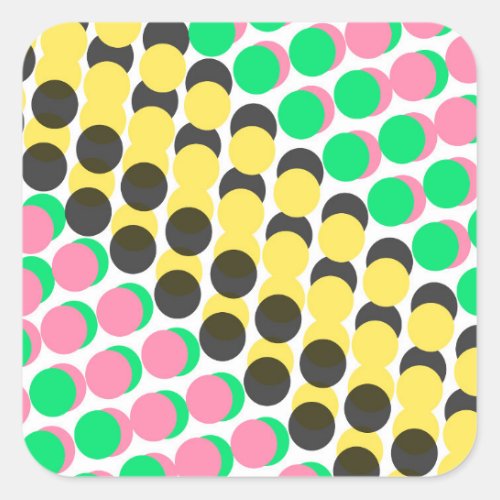 Overlayed Dots Square Sticker