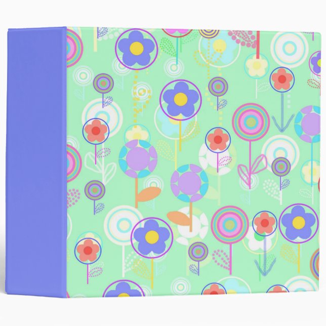 Overlayer Flowers 3 Ring Binder (Front/Spine)