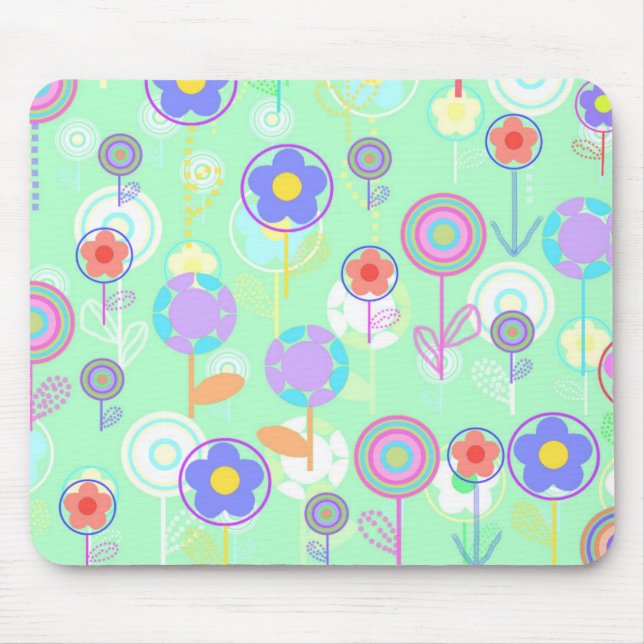 Overlayer Flowers Mouse Pad (Front)
