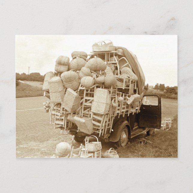 Overloaded Truck Postcard (Front)