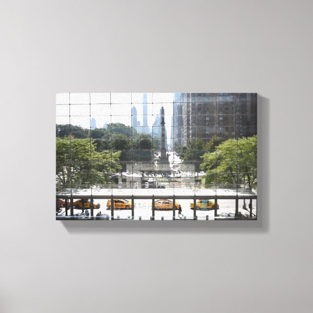 Overlooking Columbus Circle New York City Photo Canvas Print (Front)