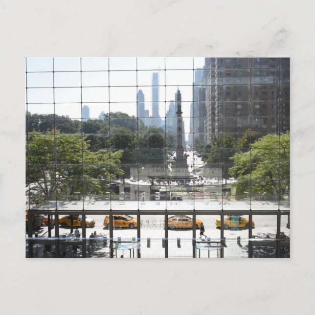 Overlooking Columbus Circle New York City Photo Postcard (Front)