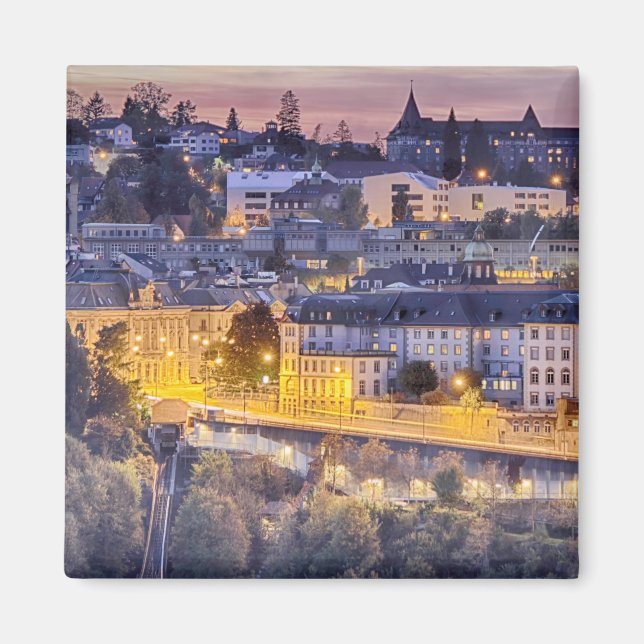 Overlooking Fribourg in the early evening Magnet (Front)