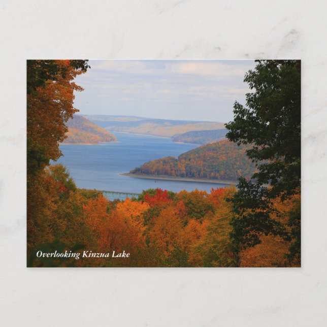 Overlooking Kinzua Lake Postcard (Front)
