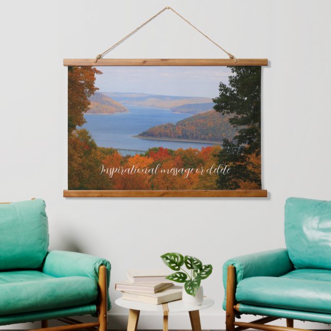 Overlooking Kinzua Lake Rustic Scenic Decorative Hanging Tapestry (Living Room)