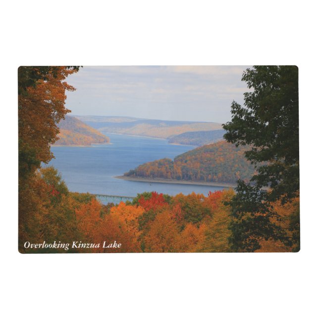 Overlooking Kinzua Reservoir Rustic Reversible Placemat (Front)