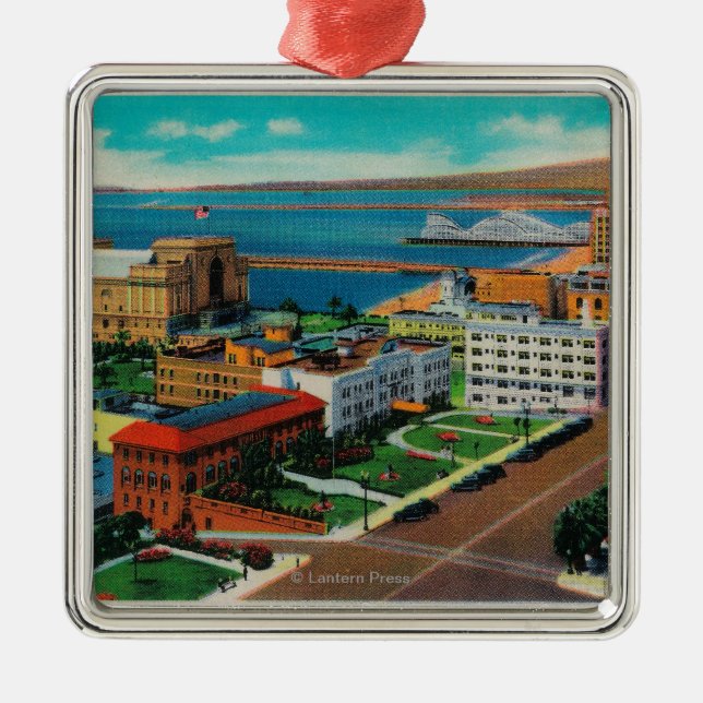 Overlooking Ocean Avenue, showing Auditorium Metal Ornament (Front)