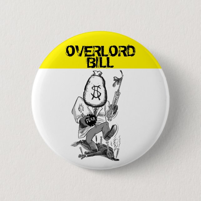 Overlord Bill Gates Button (Front)