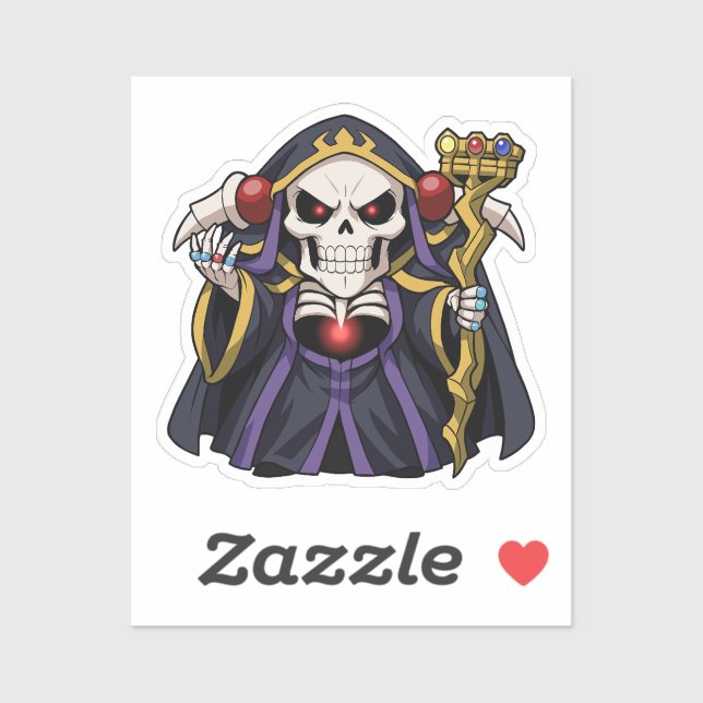Overlord Chibi Ainz Ooal Gown Art Sticker (Sheet)