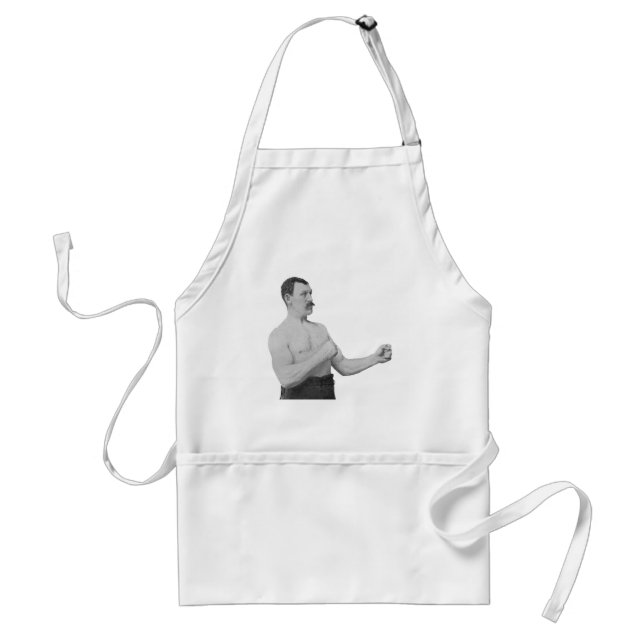 Overly Manly Man Meme Adult Apron (Front)
