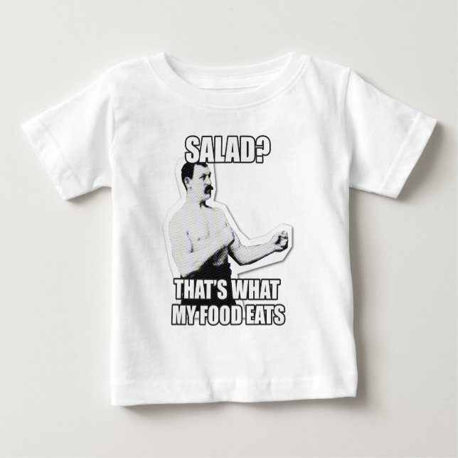 Overly Manly Man strikes again! Baby T-Shirt (Front)