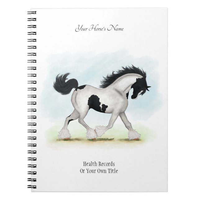 Overo Gypsy Personalized Horse Owner's Journal (Front)