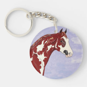 Overo Paint Stallion - Keychain