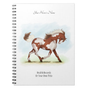 Overo Pinto Personalized Horse Owner's Journal