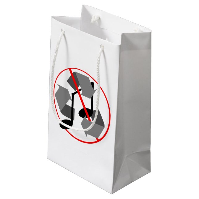 Overplayed Recycled Music Small Gift Bag (Back Angled)