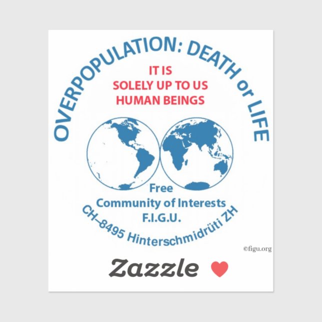 Overpopulation Awareness Sticker (Sheet)