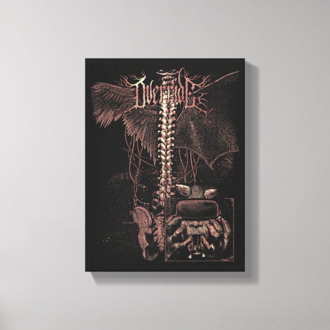 Override - Techno-Goth Streetwear Design Canvas Print (Front)