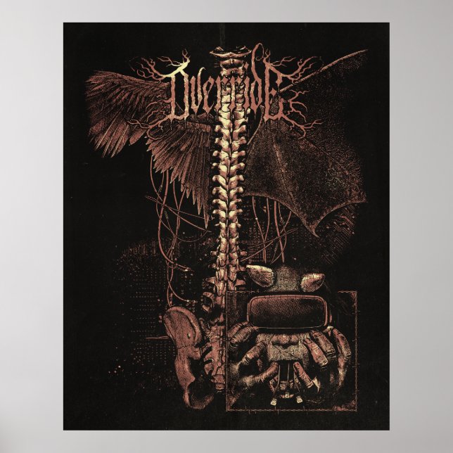 Override - Techno-Goth Streetwear Design Poster (Front)