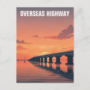 Overseas Highway Key West Florida Travel Postcard