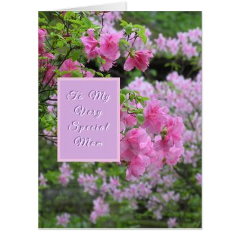 Oversize Card/to My Very Spcial Mom/happy Mother's Card by whatawonderfulworld at Zazzle