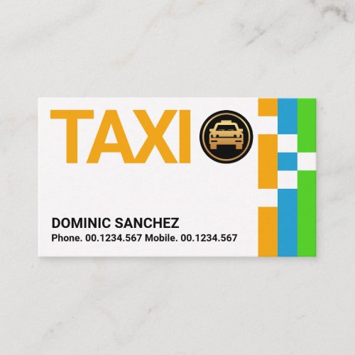 Oversize Yellow Taxi Signage Taxi Cab Driver Business Card