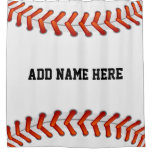Oversized Baseball Look Add Your Name Text Shower Curtain at Zazzle