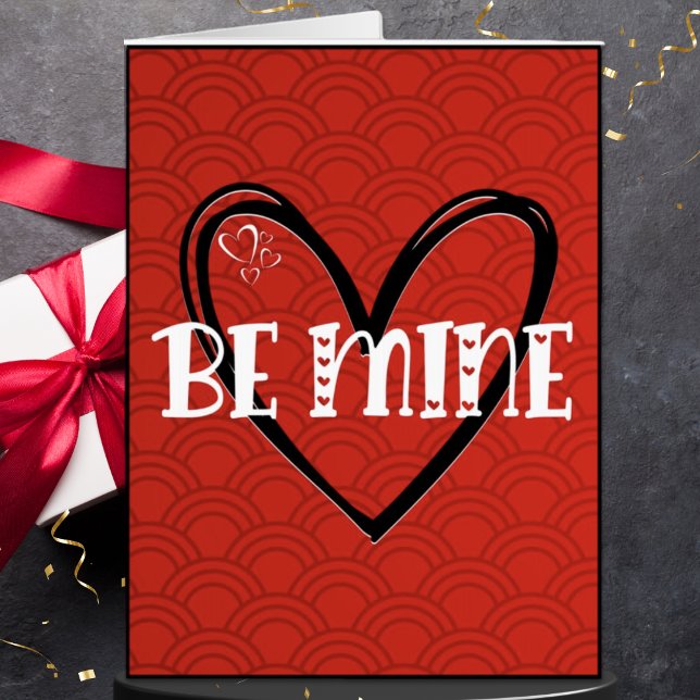 Oversized Be Mine Heart Valentine Love Card (Creator Uploaded)