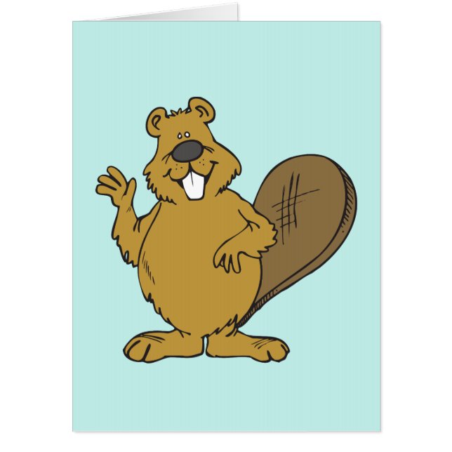OVERSIZED BIG BEAVER FUNNY BIRTHDAY CARD CARDS (Front)