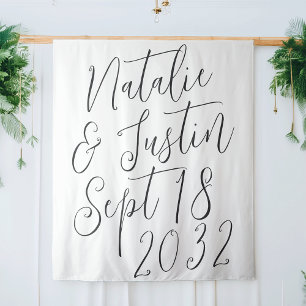 Oversized Calligraphy Script Wedding Backdrop
