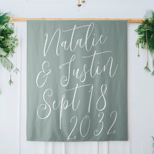 Oversized Calligraphy Script Wedding Backdrop