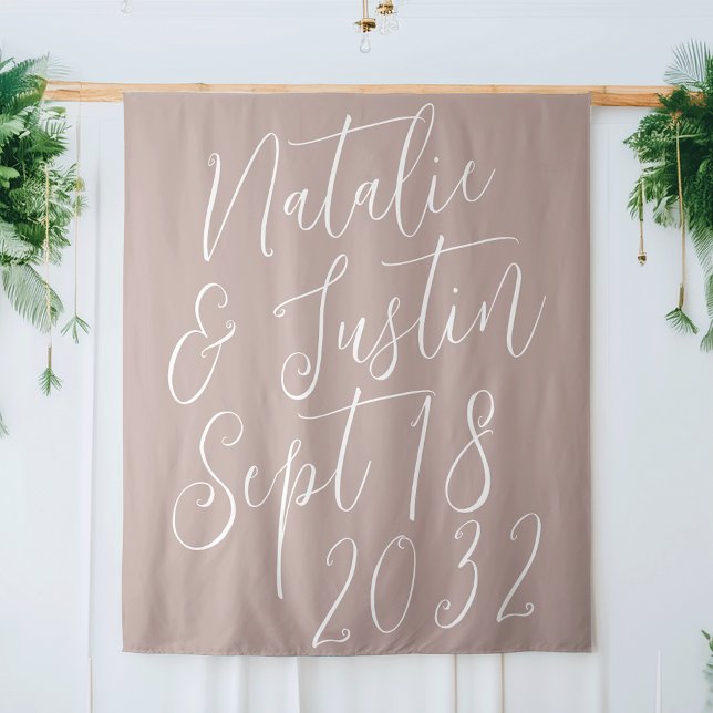 Oversized Calligraphy Script Wedding Backdrop (Creator Uploaded)