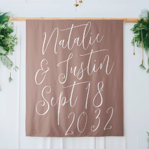 Oversized Calligraphy Script Wedding Backdrop