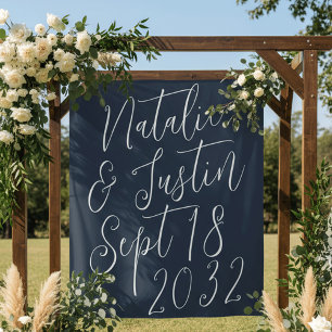 Oversized Calligraphy Script Wedding Backdrop