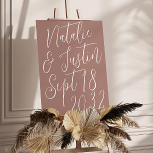 Oversized Calligraphy Script Wedding Welcome Sign